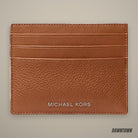 Michael Kors Cooper Pebbled Leather Card Case Luggage