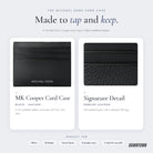 What's inside — Michael Kors Cooper Pebbled Leather Card Case Black