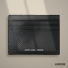 Lifestyle — Michael Kors Cooper Pebbled Leather Card Case Black