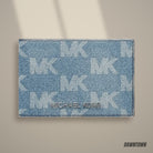 Lifestyle — Michael Kors Cooper Medium Logo Jacquard Denim Wallet Medium Blue Wash