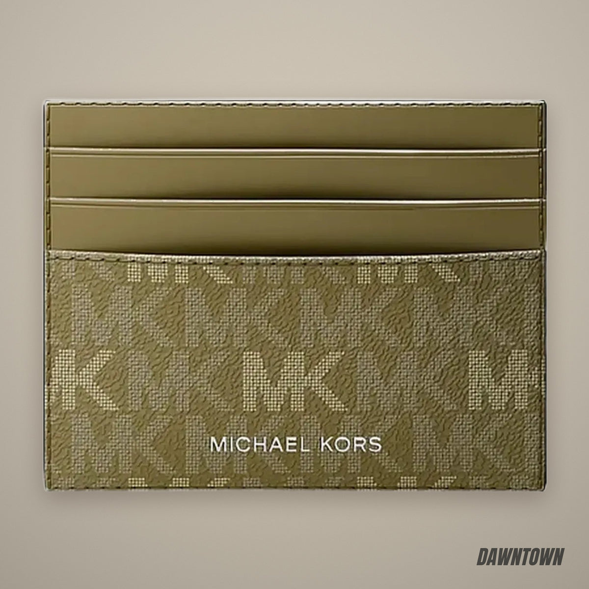 Michael Kors Cooper Signature Logo Card Case Oregano