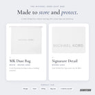 What's inside — Michael Kors Medium Logo Woven Dust Bag White