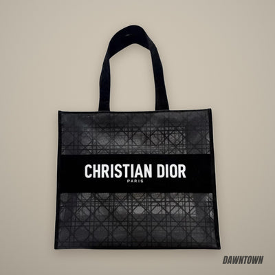 Christian Dior Mesh Tote Bag - Black