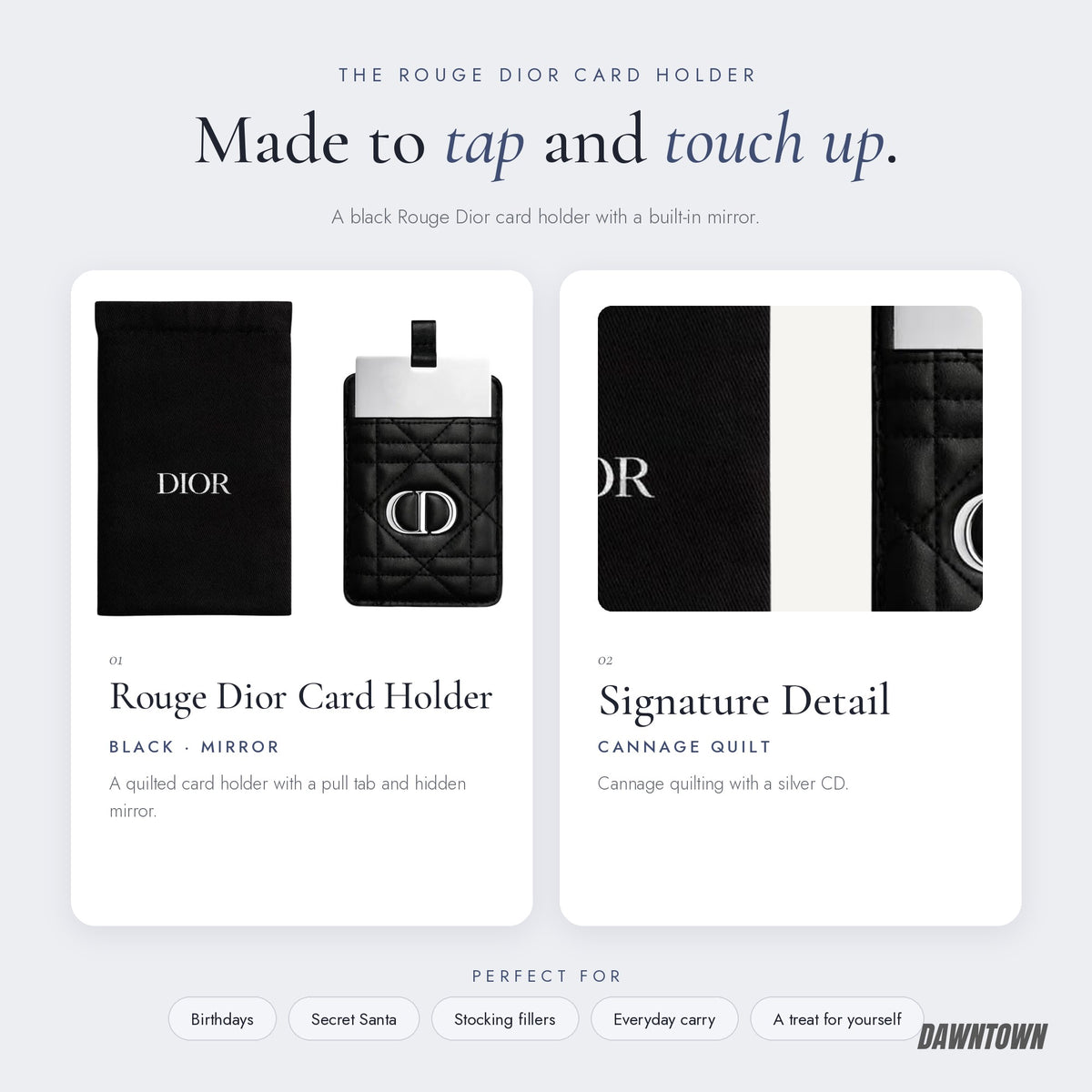 What's inside — Dior Beauty Rouge Dior Mirror With Cardholder - Black