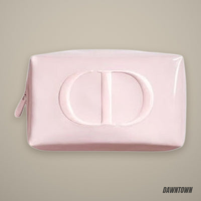 Dior Pink Pouch Featuring Soft Pink Color And Prominent CD Logo
