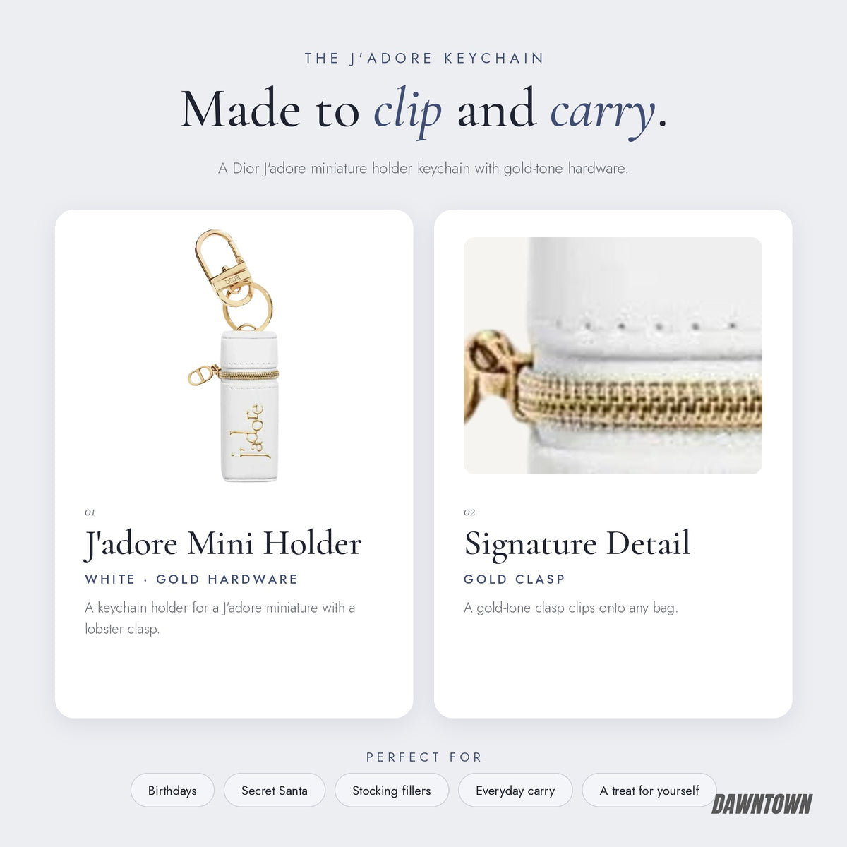 What's inside — Dior J'adore Miniature Holder Keychain
