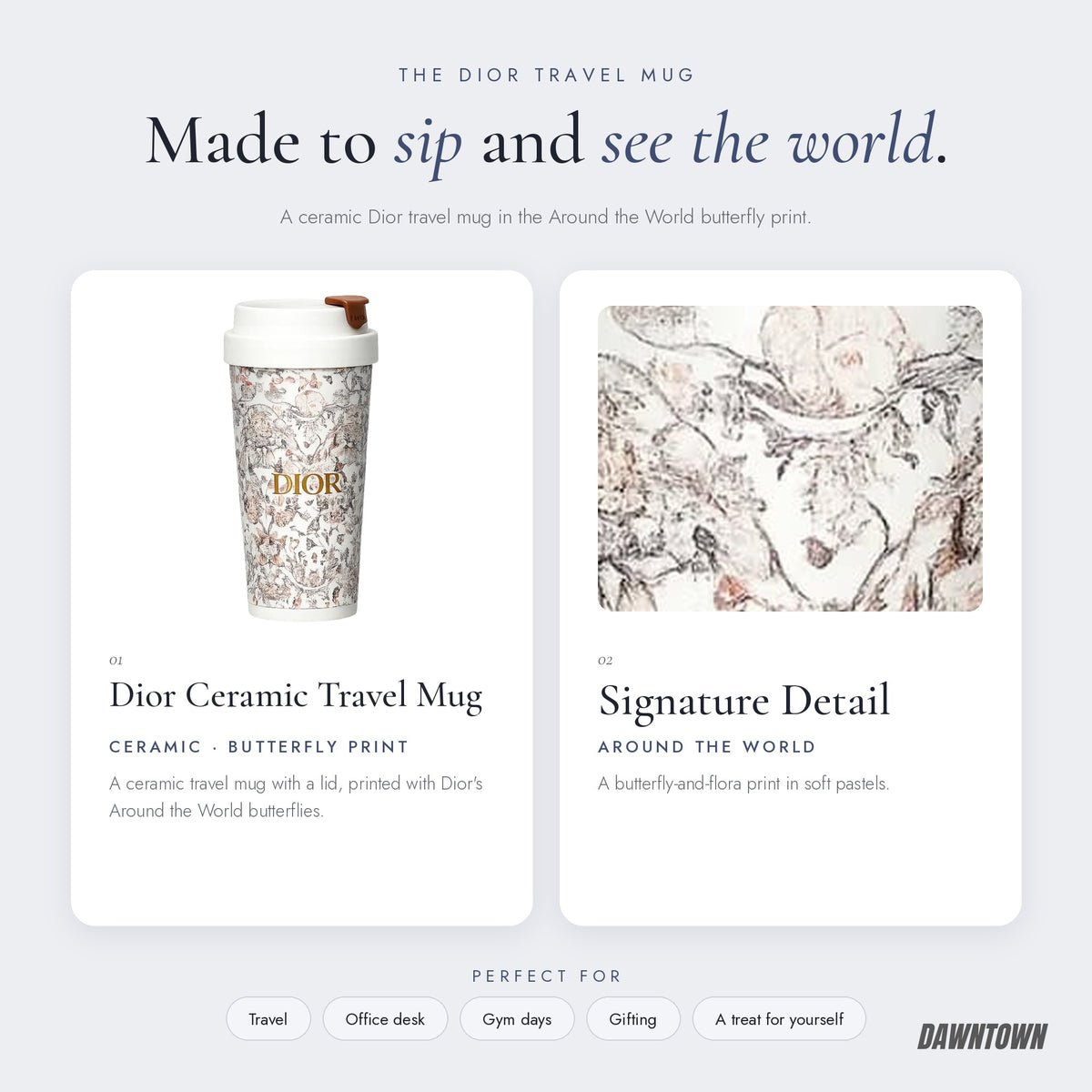 What's inside — Dior Ceramic Around The World Butterfly Travel Mug