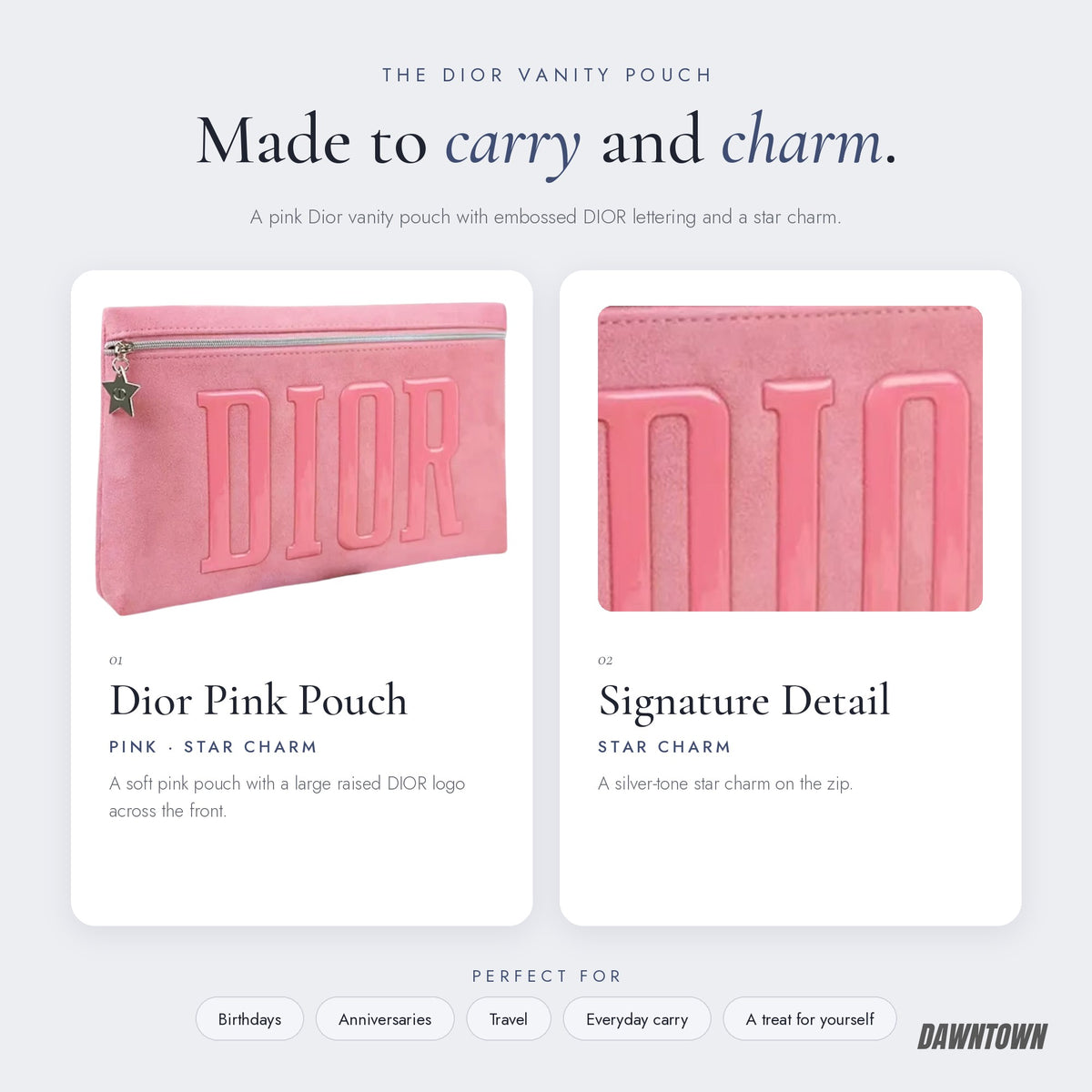 What's inside — Christian Dior Vanity Pouch With Star Charm Pink