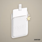 Dior Phone Accessory White Leather Pouch With Mirror