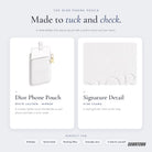 What's inside — Dior Phone Accessory White Leather Pouch With Mirror
