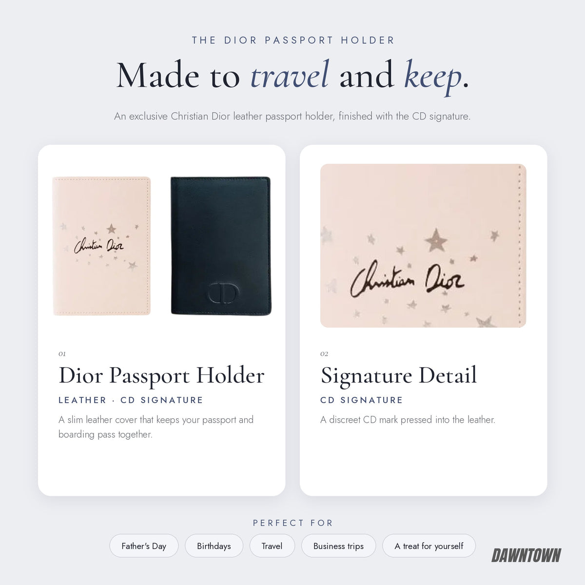 What's inside — Christian Dior Exclusive Leather Passport Holder