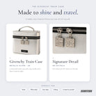 What's inside — Givenchy Parfums Metallic Silver 4g Vanity Cosmetic Train Case