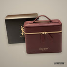 YSL Yves Saint Laurent Beauty Leather Vanity Case With Gold Hardware