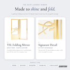 What's inside — YSL Saint Laurent Haute Couture Gold Portable Makeup Mirror, Makeup Tool Folding Mirror
