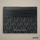 Michael Kors Cooper Signature Logo Card Case Black