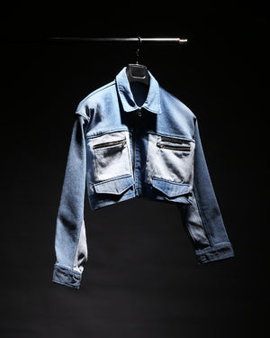 FOUNDER BLUE'S- Dual Colour Block Denim Jacket