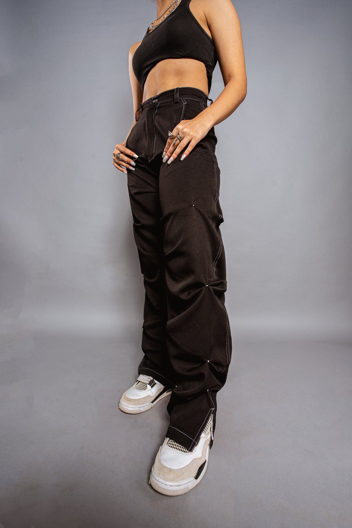 DRAPED WATERFALL PANTS