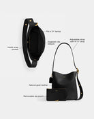 Coach Bleecker Bucket Bag Brass Black