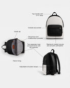 Coach West Backpack In Signature Canvas Gunmetal Chalk Black