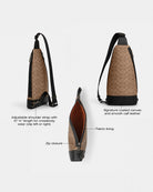 Coach Dominic Sling Pack In Signature Canvas Gunmetal Tan Black