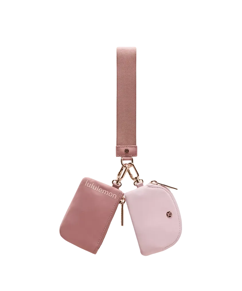 Lululemon Dual Pouch Wristlet Spiced Chai/Pink Haze