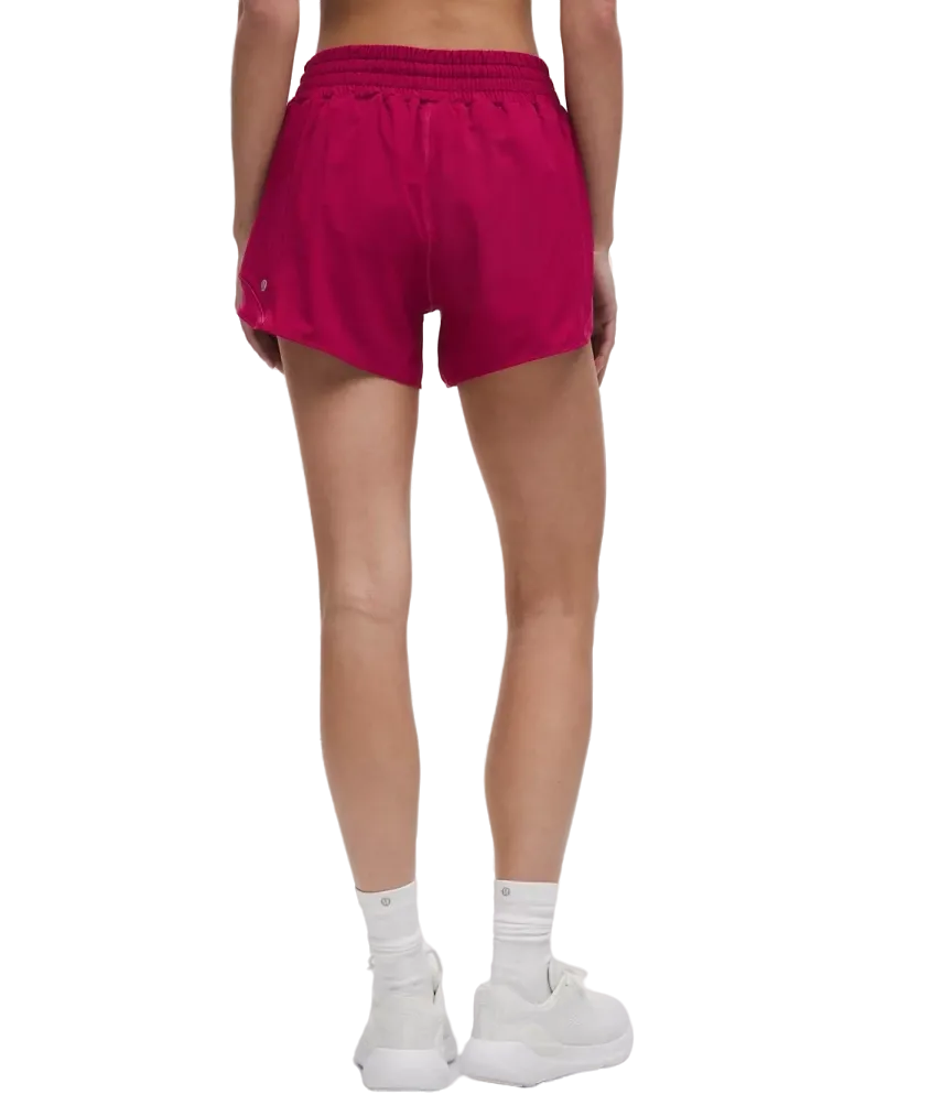 Lululemon Hotty Hot High-Rise Lined Short 4" Magenta Smoke