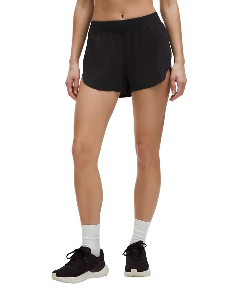 Lululemon Fast and Free High-Rise Classic-Fit Split Short 3" Black