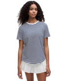 Lululemon Love Curved-Hem Crewneck T-Shirt Narrow Bold Stripe Club Blue White