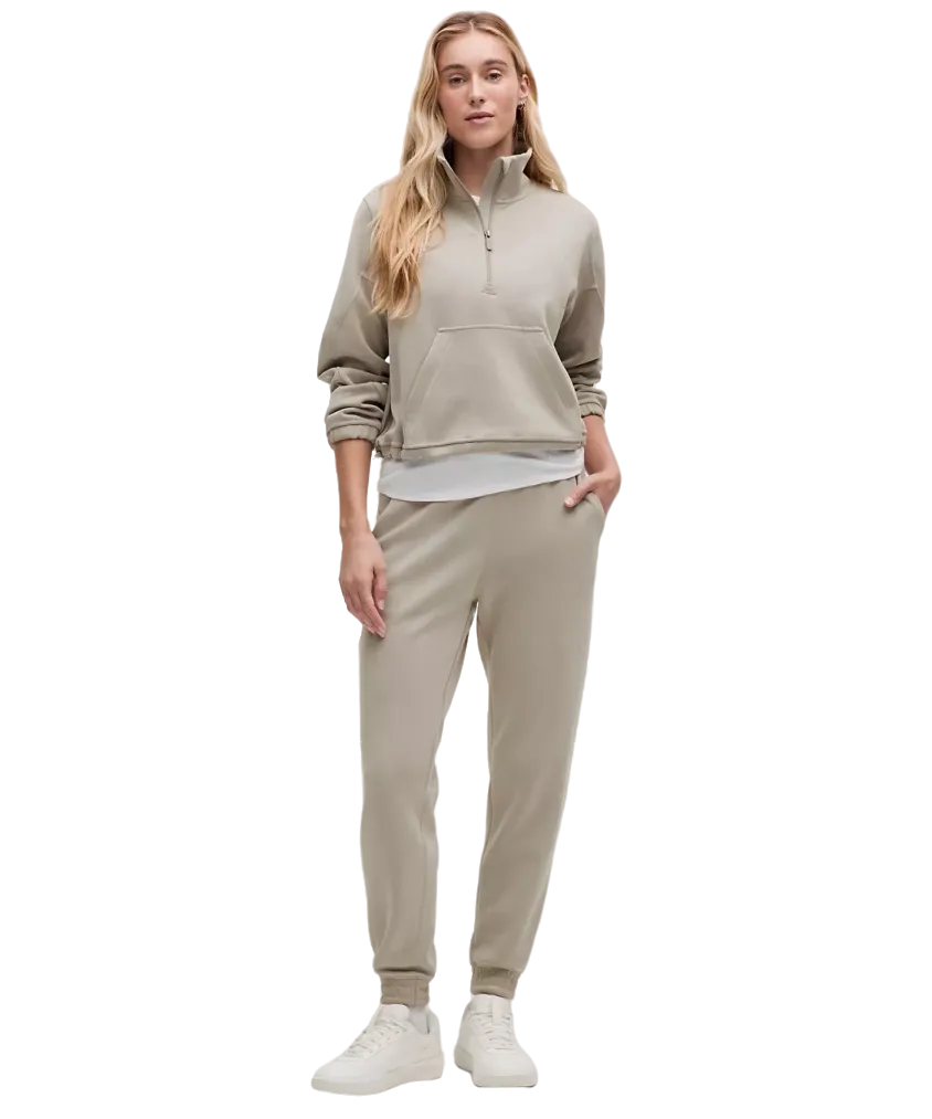 Lululemon Brushed Softstreme Half Zip Riverstone