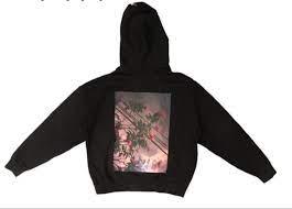 ESSENTIALS FLORAL HOODIE "BLACK" - Dawntown