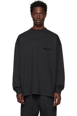 Essentials Long Sleeve T-Shirt "Off Black" - Dawntown