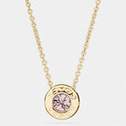 Coach Open Circle Stone Necklace Gold