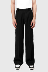 EVEMEN STRAIGHT PANTS - BLACK