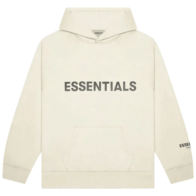 White fear of god essentials hoodie hotsell