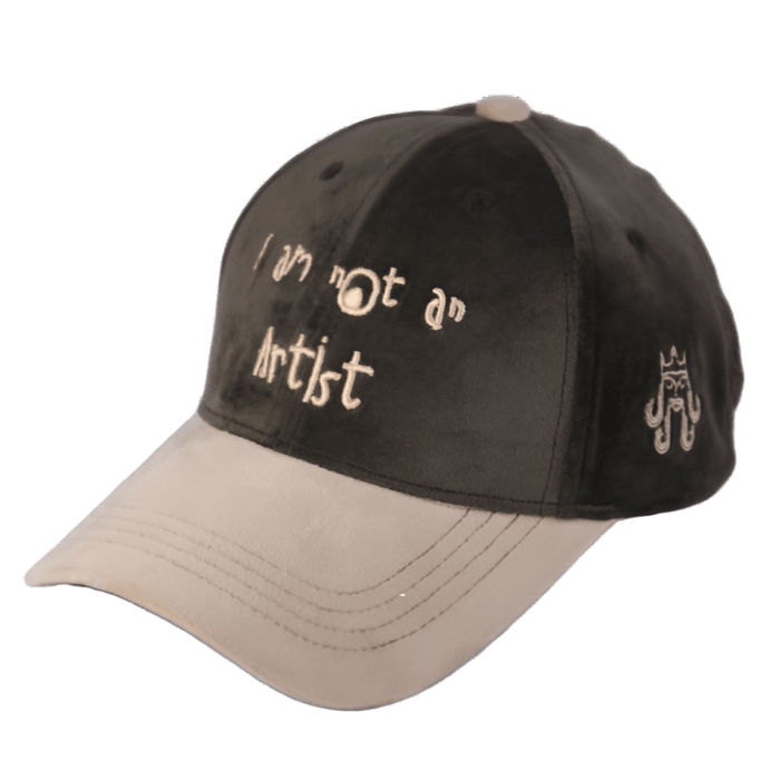 Not An Artist // Gun Metal Suede Baseball Cap - dawntown