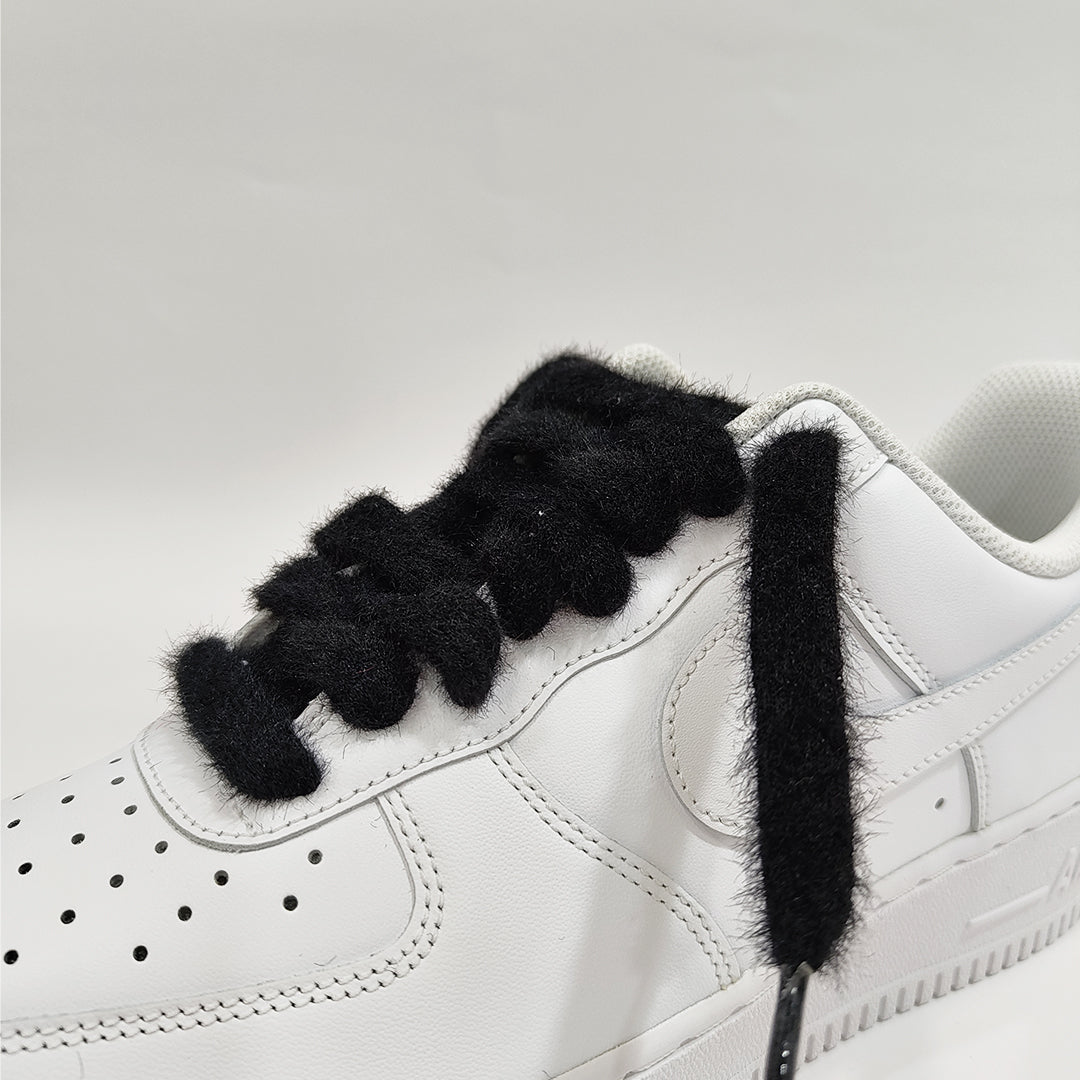 COZY FUZZY BLACK SHEEP FAT LACES