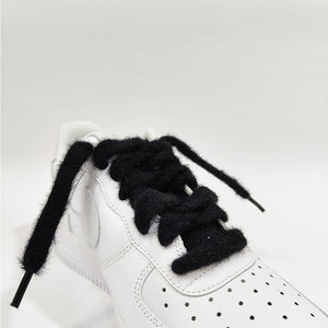 COZY FUZZY BLACK SHEEP FAT LACES