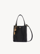CHLOE Small Chloé Spin tote bag in grained leather Black