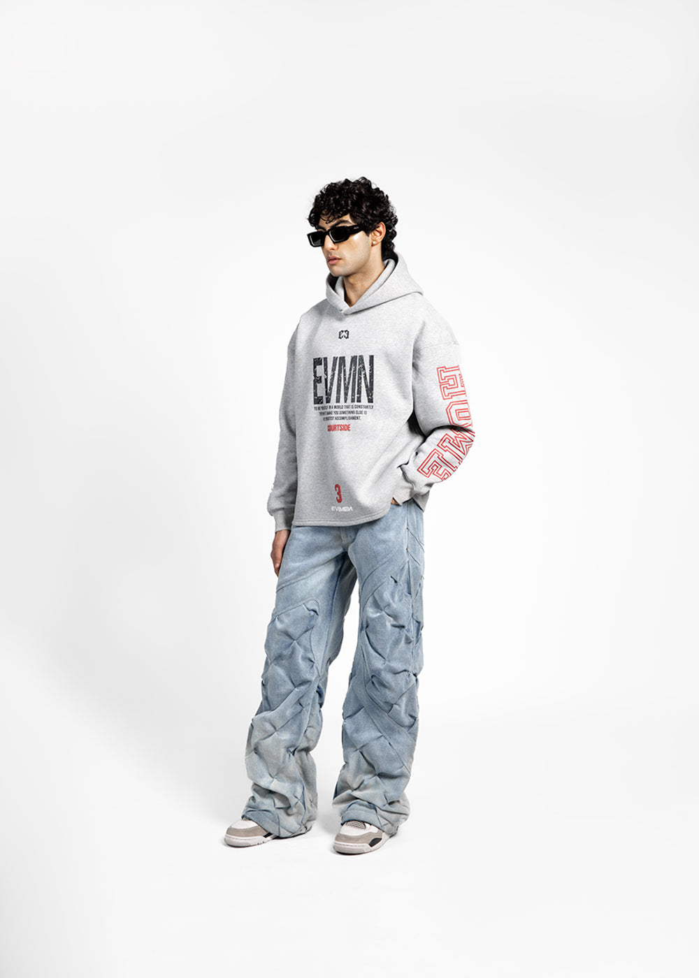 EVEMEN HOME HOODIE - MARL GREY