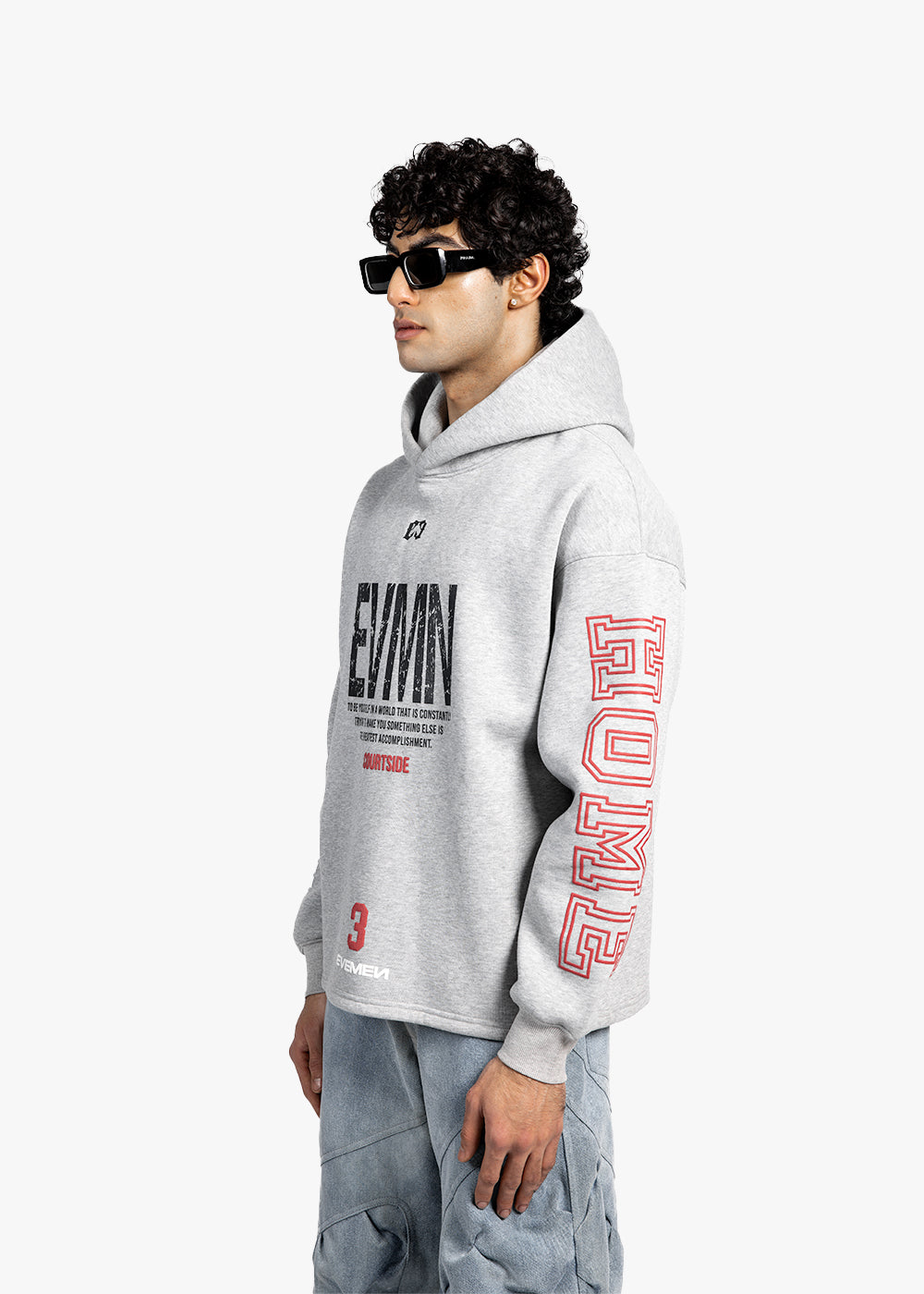 EVEMEN HOME HOODIE - MARL GREY