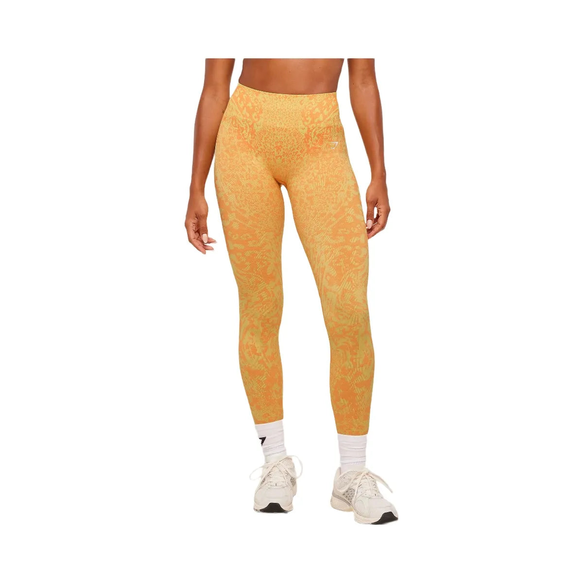 Gymshark Adapt Animal X Whitney Leggings "Sorbet Yellow Dayglow Peach"