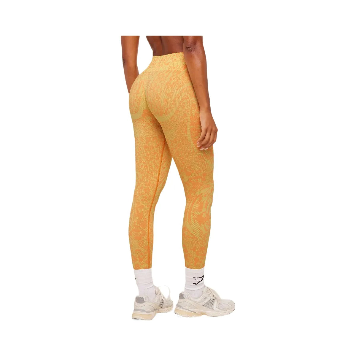 Gymshark Adapt Animal X Whitney Leggings "Sorbet Yellow Dayglow Peach"