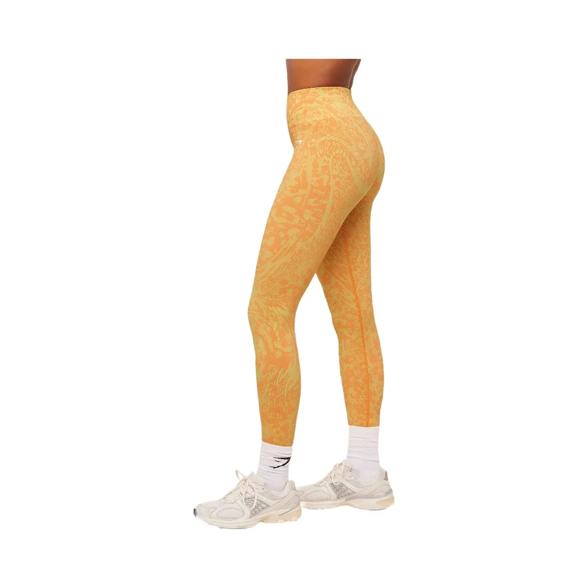 Gymshark Adapt Animal X Whitney Leggings "Sorbet Yellow Dayglow Peach"