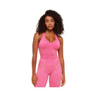 Gymshark Adapt Animal X Whitney Tank Top with Shelf "Electric Pink Sorbet Yellow"