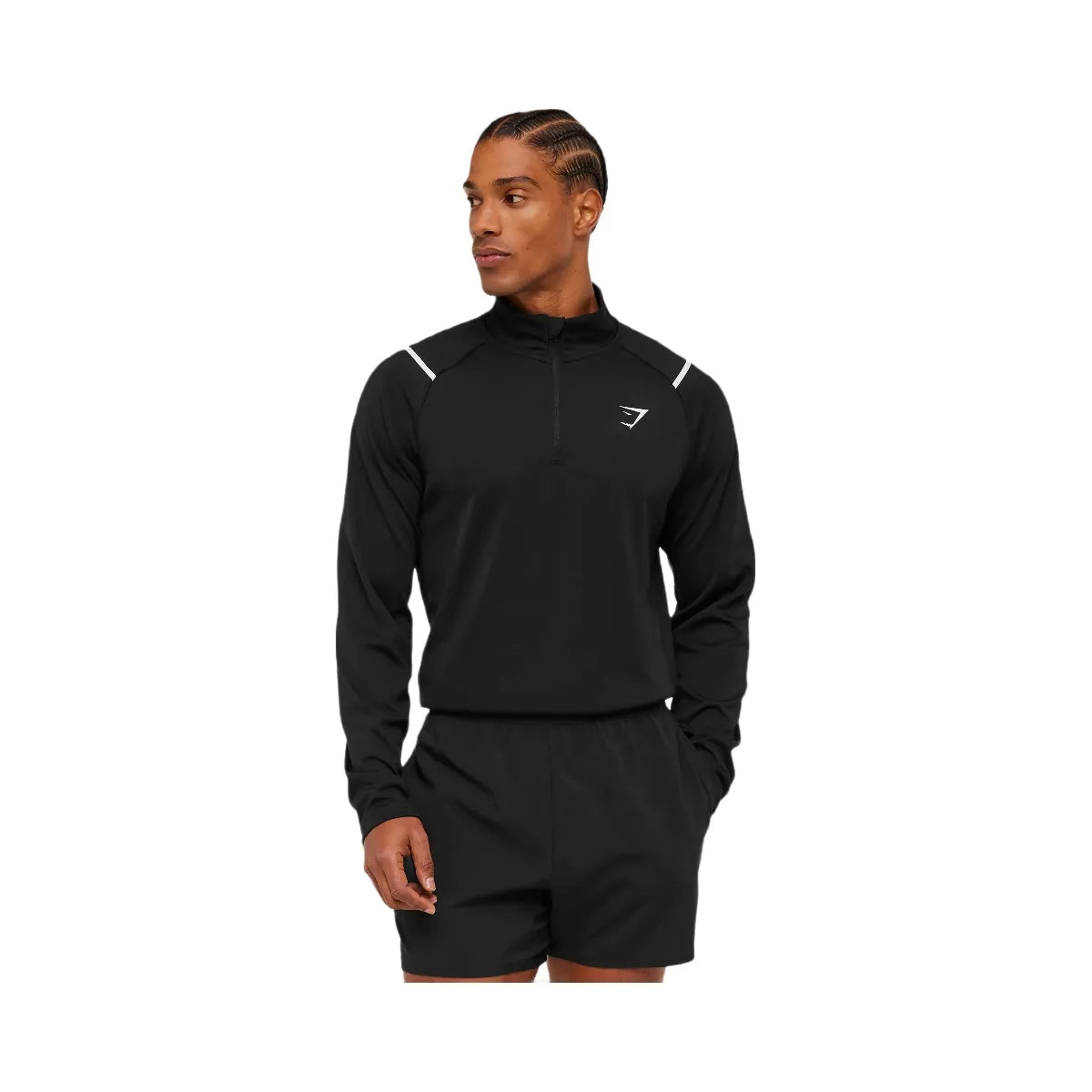 Gymshark Arrival Contrast 1/4 Zip "Black"