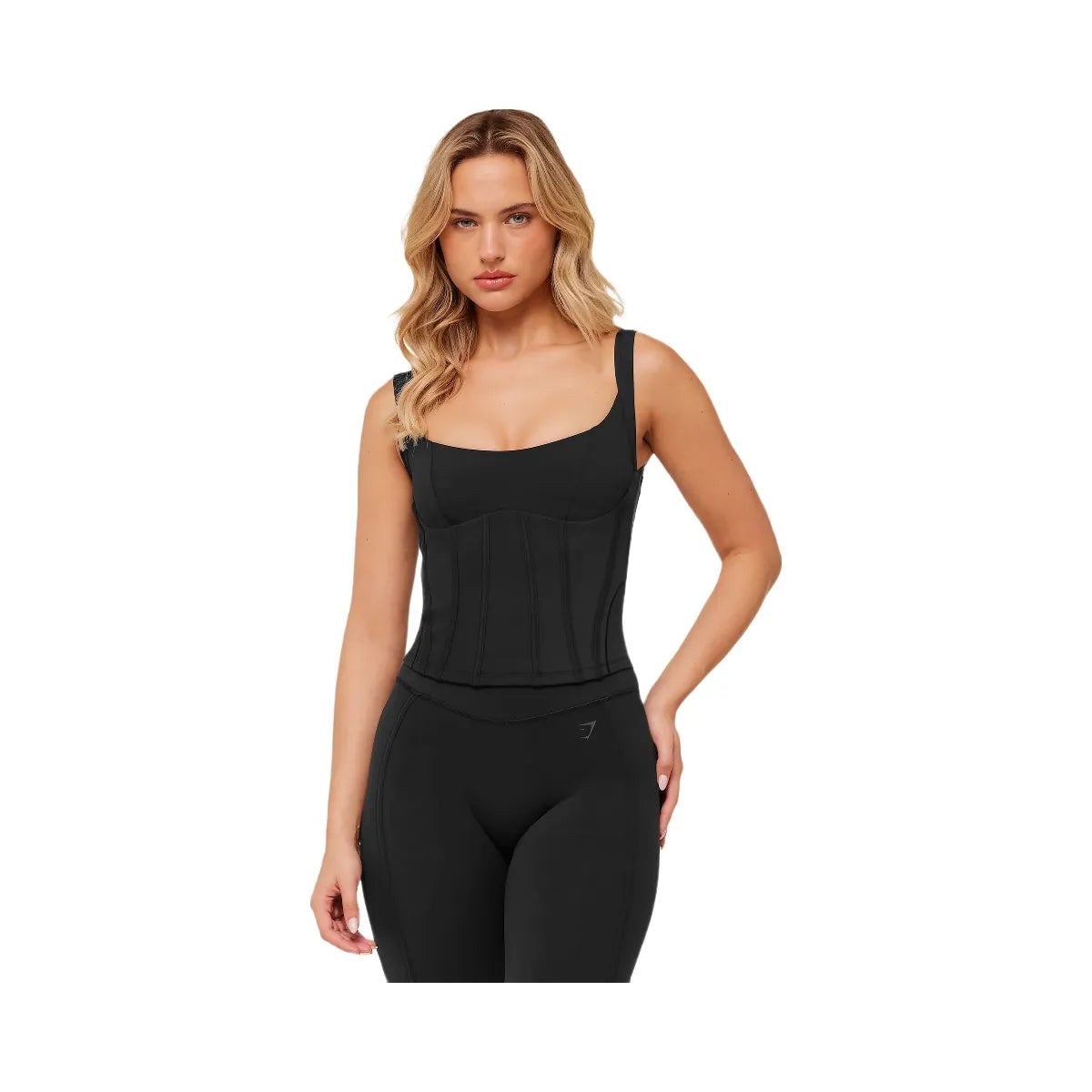 Gymshark Corset Tank Top "GS Black"