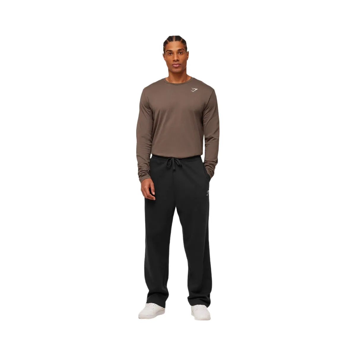 Gymshark Crest Long Sleeve T-Shirt "Soft Brown"