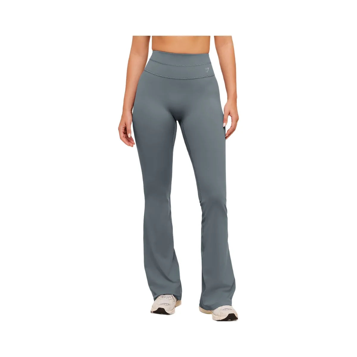 Gymshark Crossover Back Flared Leggings "Iron Blue"