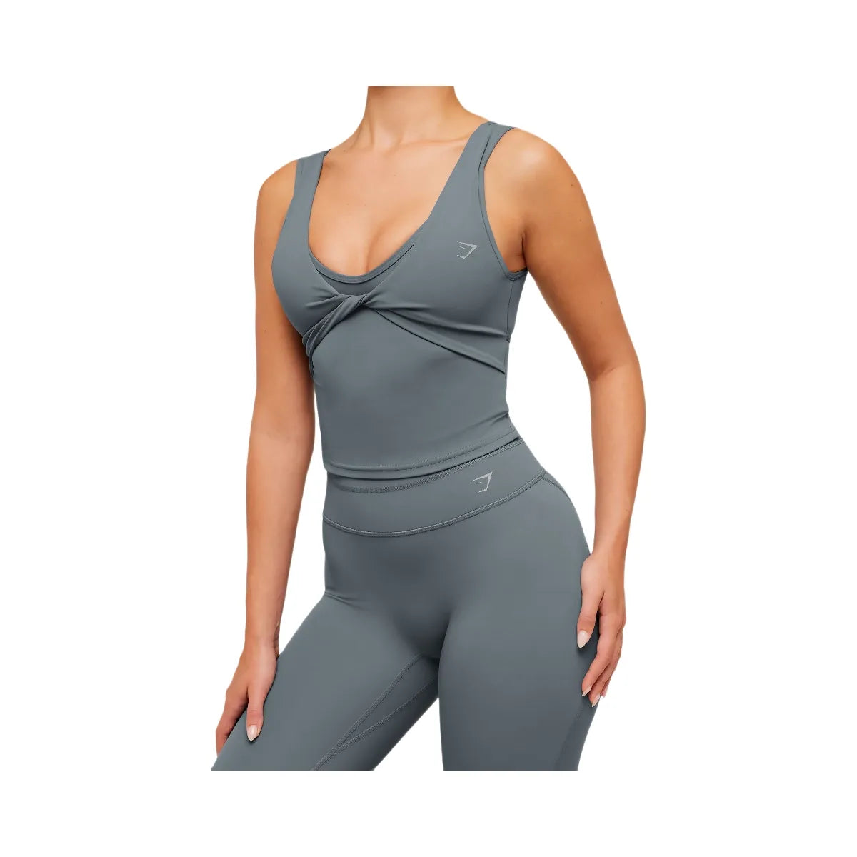 Gymshark Crossover Back Flared Leggings "Iron Blue"