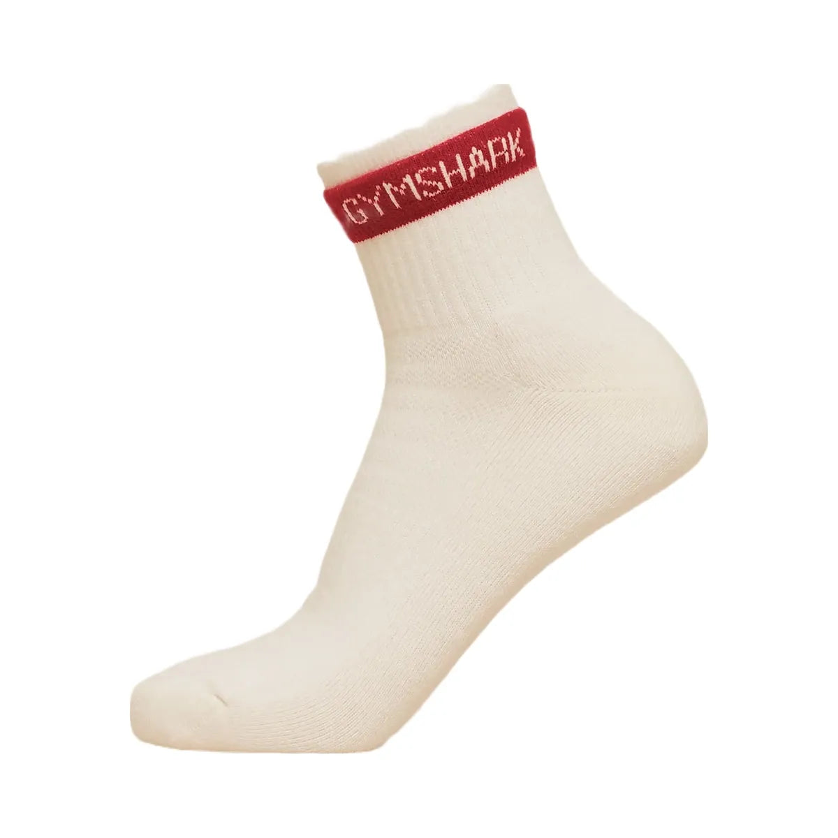 Gymshark Double Cuffed Socks Single "Soft White"